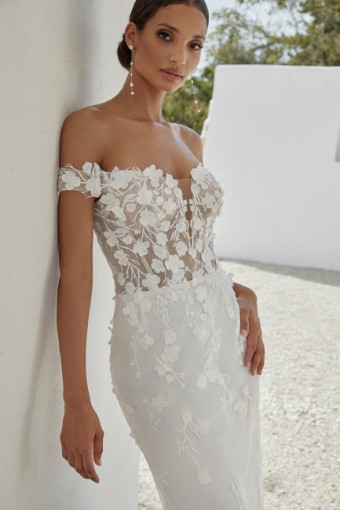 Justin Alexander Adore #11350 Unlined - Ariana #2 Ivory/Ivory/Latte Only thumbnail