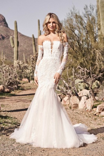 Lillian West #66164PS Dress & Sleeves #0 default Ivory/Ivory/Nude thumbnail