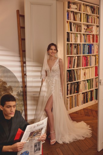 Justin Alexander Adore #11373 with Slit - Noemie #0 default Sand/Ivory/Latte thumbnail