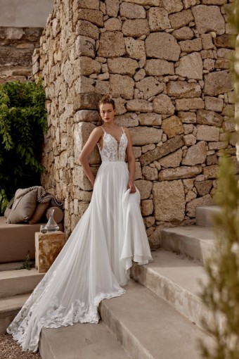 Lillian West #66363 - Unlined with Lace Train #0 default Ivory/Ivory/Latte Only thumbnail