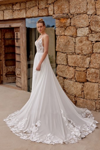 Lillian West #66363 - Unlined with Lace Train #2 default Ivory/Ivory/Latte Only thumbnail