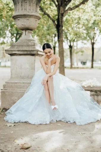 Savin London #Flora #1 Powder Blue/Ivory Only thumbnail