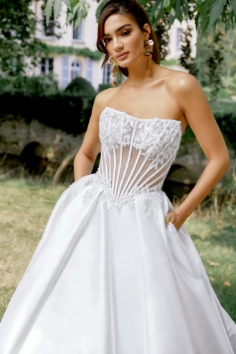 Sincerity by Justin Alexander #44527 - Unlined #0 default Ivory/Silver Only thumbnail