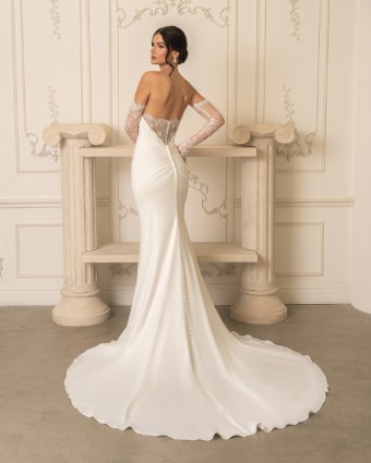 Ivoire by Kitty Chen #Esme - V2615 #1 Diamond White/Khaki/Tan thumbnail