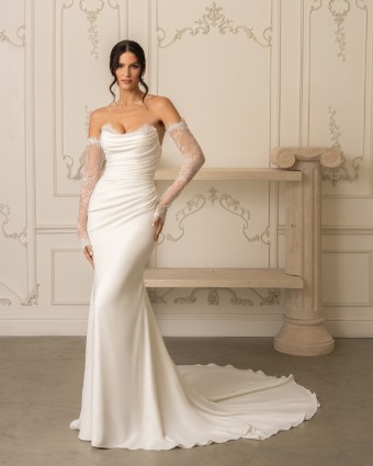 Ivoire by Kitty Chen #Esme - V2615 #0 default Diamond White/Khaki/Tan thumbnail