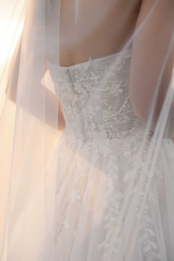 Justin Alexander Adore #Salome - 11424 Unlined with Slit #7 default Ivory/Ivory/Latte thumbnail