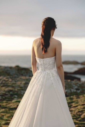 Justin Alexander Adore #Salome - 11424 Unlined with Slit #6 Ivory/Ivory/Latte thumbnail