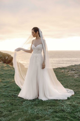 Justin Alexander Adore #Salome - 11424 Unlined with Slit #0 default Ivory/Ivory/Latte thumbnail