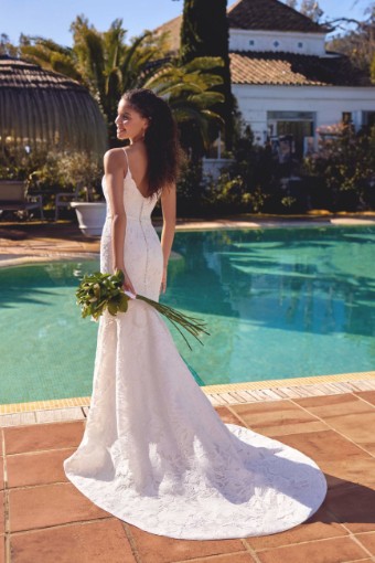 Lillian West #66418 - Dress & Belt #1 Ivory/Ivory/Latte thumbnail