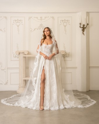 Ivoire by Kitty Chen #Ginetta - V2611 #3 Ivory/Pink Champagne thumbnail