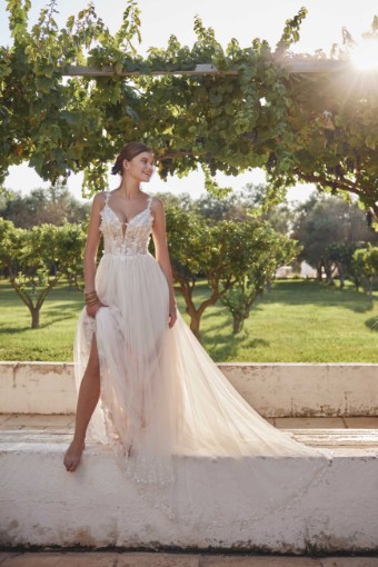 Lillian West #66402 - Unlined with Plunging Neckline #6 default Sand/Ivory/Latte thumbnail