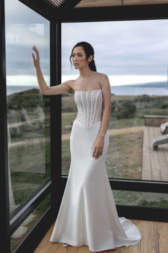 Justin Alexander Adore #Esmarie Unlined & Zip Up - 11411Z #0 default Ivory/Ivory/Latte thumbnail