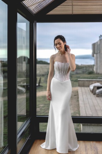 Justin Alexander Adore #Esmarie Unlined & Zip Up - 11411Z #3 default Ivory/Ivory/Latte thumbnail